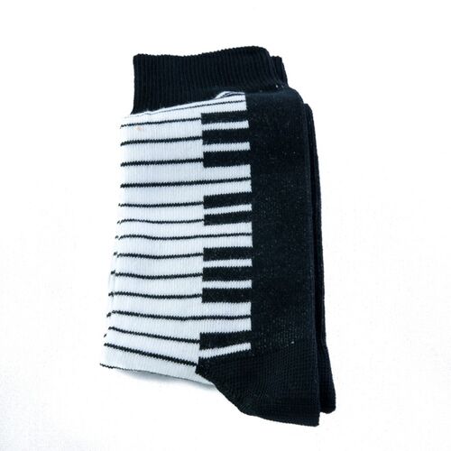 Calcetines negros teclado (talla 39-42)
