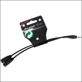 Cable Audio Ye-366-0.15M Mini Jack M - 2 Mini Jack H Kirlin Negro