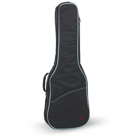 Funda Guitarra Electrica 10mm Pe 33-E Mochila con Logo Ortola Negro y Turquesa