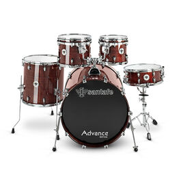 Set Advance 20-14-12-10-14 Sn0300 Santafe Drums Rojo