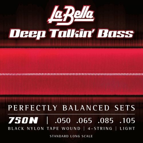 Juego de Cuerdas La Bella para Bajo Deep Talkin Black Nylon Light 50-105