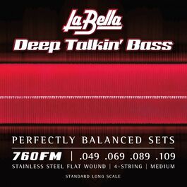 Juego de Cuerdas La Bella para Bajo Deep Talkin Medium 49-109
