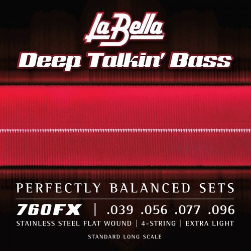 Juego de Cuerdas La Bella para Bajo Deep Talkin Extra Light 39-96