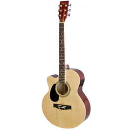Guitarra Acústica Daytona A401ce Electrificada Natural Zurda Mini Jumbo