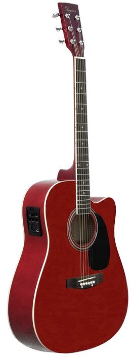 Guitarra Acústica Daytona A411ce Electrificada Roja