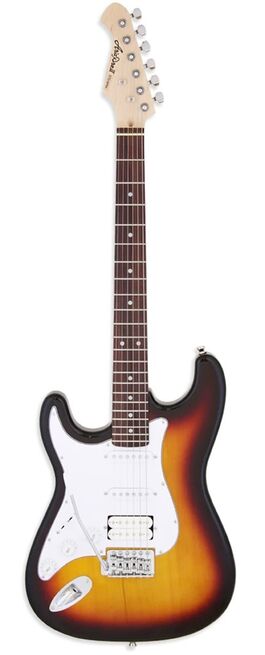 Guitarra Eléctrica Aria Stg-004-3ts Sombreada Zurda