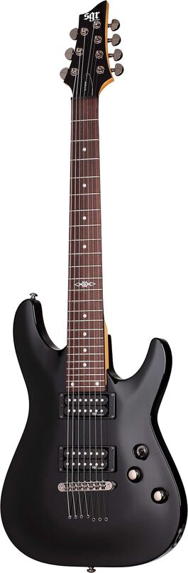 Guitarra Eléctrica De +7 Cuerdas Sgr C-7 Msbk Schecter