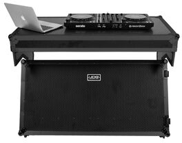 UDG Flight Case para Equipo Dju91072bl -Ultimate Flight Case Portable Z-Style Dj Table Black Plus (Wheels)