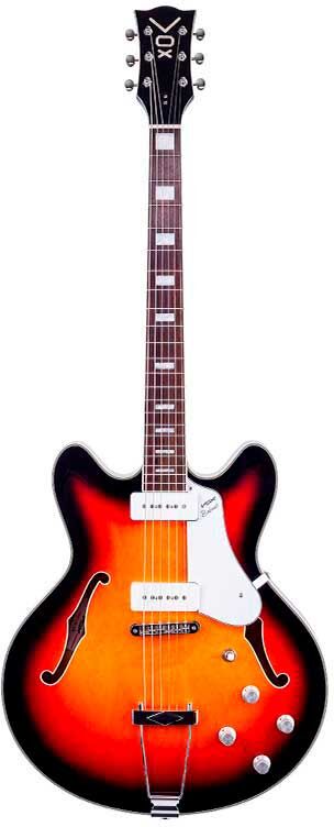 Vox Guitarra de Cuerpo Semi-Hueco Bobcat V90 Sunburst
