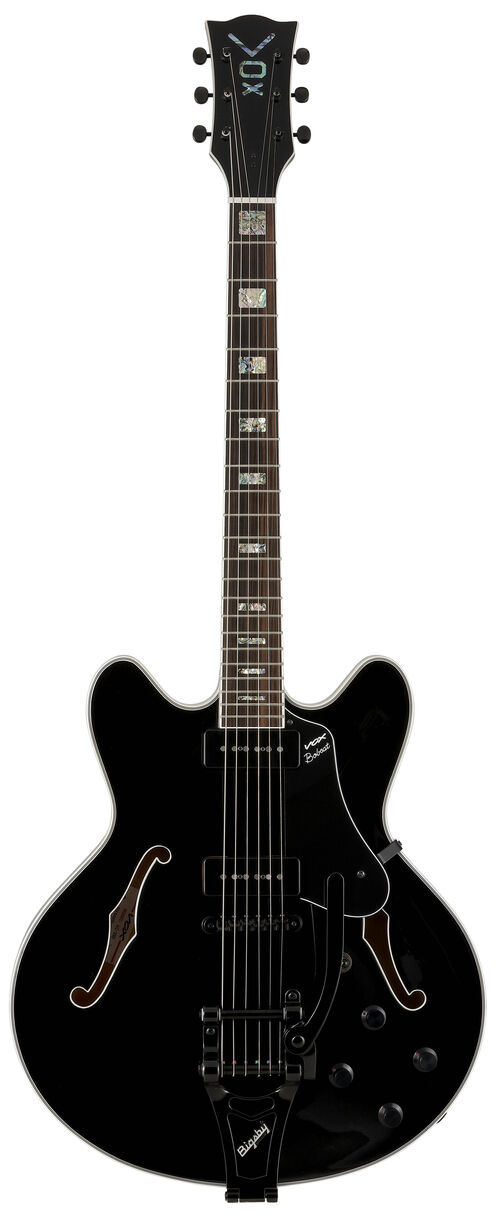 Vox Guitarra de Cuerpo Semi-Hueco Bobcat V90 Bigsby Black