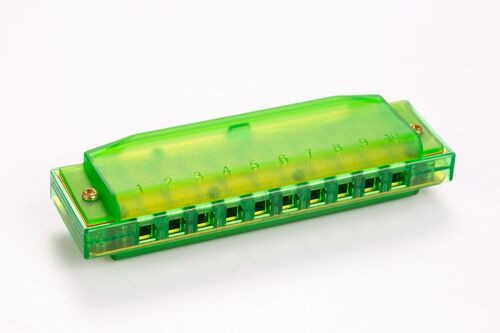 Armónica Diatónica Translucent Harp M1110g Verde Hohner