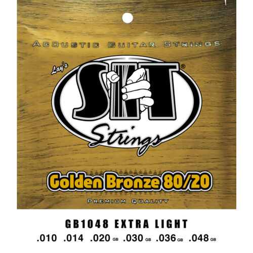 Juego Cuerdas Guitarra Acstica SIT Golden Bronze GB1048 010-048