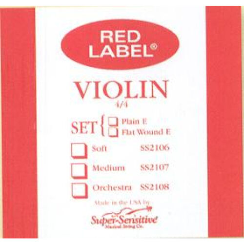 Cuerda 2 Violn Super-Sensitive Red Label 212 4/4
