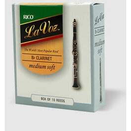 Caja 10 Cañas Clarinete Media Blanda Rico La Voz