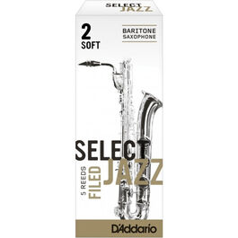 Caja 5 Cañas Saxo Barítono Rico Select Jazz 2 Suave Filed