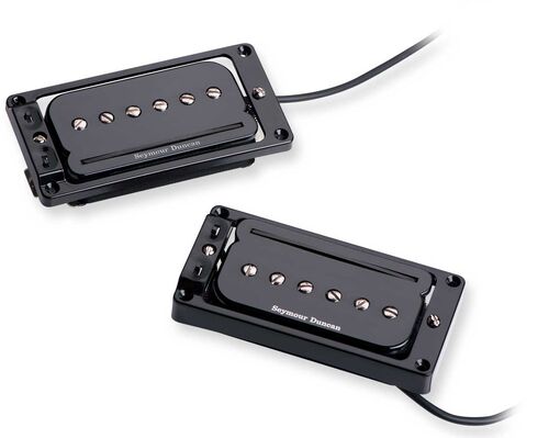 Pastilla Humbucker Prails W/Flat Triple Shot Set, Blk Seymour Duncan