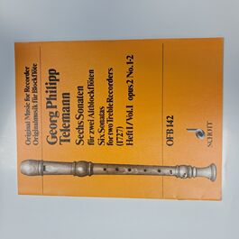 Six Sotas for two Treble Recorders Six Sotas for two Treble Recorders