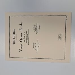 Vingt-Quatre Études pour Flûte, op 37