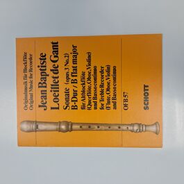 Sonate Opus 3 No. 2 B flat major for Flute OFB 57