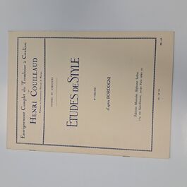 Etudes de Style Bordogni