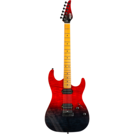 Guitarra Eléctrica Jet JS1000 Vulcano Transparent Red
