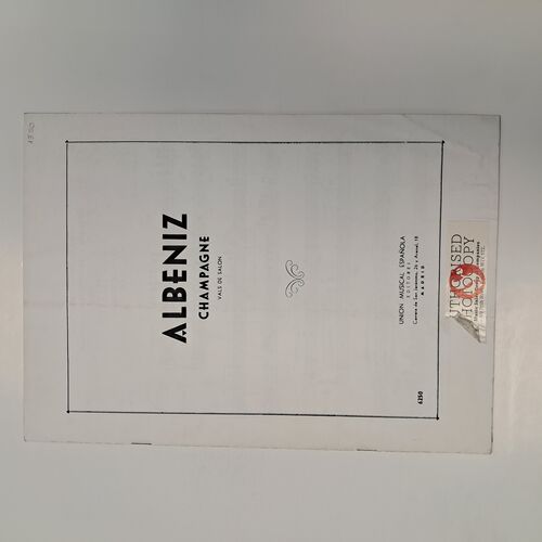 Albeniz Champagne Vals de Salon