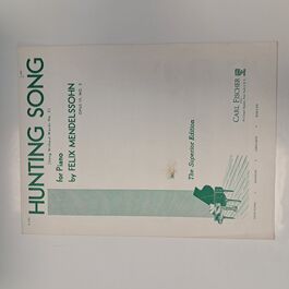 Hunting Song for Piano Mendelssohn Opus 19, No. 3