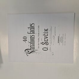 40 Variations Faciles Violin Otakar Sevcik