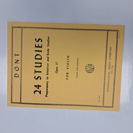 24 Studies Preparatory to Kreutzer and Rode Studies Opus 37 for Violin