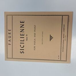 Siciliene Opus 78 for Viola and Piano