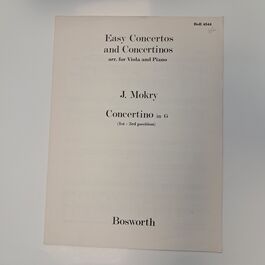 Concertino in G Viola and Piano J. Mokry