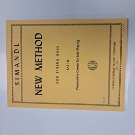 New Method for Strings Bass Part 2 Preparatory Course for Solo Playing