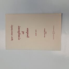 Symphony of Psalms Igor Stravinsky Vocal Score