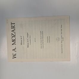 Missa in C major KV 317 Choral Score