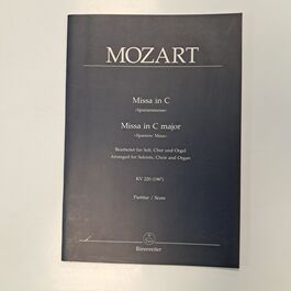 Missa in C Major Sparrow Mass KV220 Vocal Score