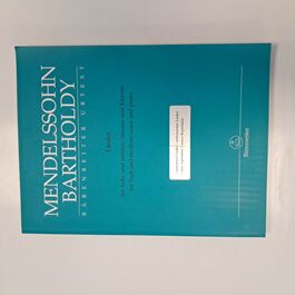 Lieder for High and Medium Voice and Piano