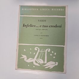 Infelice e tuo Credevi per Canto e Pianoforte Basso