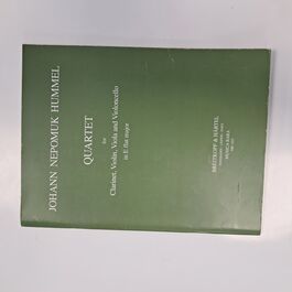 Quartet for Clarinete, Violin, Viola and Violoncello in E flat Major Quartet for Clarinete, Violin, Viola and Violoncello in E flat Major