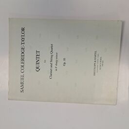 Quintet for Clarinet and String Quartet in F sharp minor Op. 10 Quintet for Clarinet and String Quartet in F sharp minor Op. 10