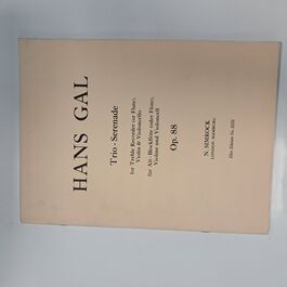 Trio Serenade for Treble Recorde (or Flute) Violin & Violoncello Op. 88 Trio Serenade for Treble Recorde (or Flute) Violin & Violoncello Op. 88