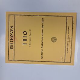 Trio in Bb Major Opus II for Piano, Clarinet (or Violin) and Cello