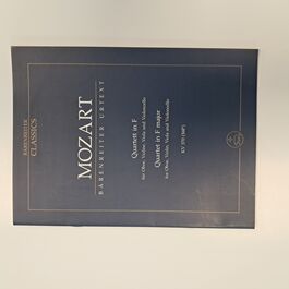 Quartet im F major for Oboe, Violin, Viola and Violoncello KV 370 Urtext