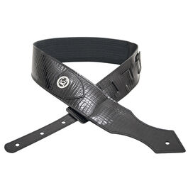 Correa Guitarra BG Comfort Fashion Piel Negra Cocodrilo GLA10X