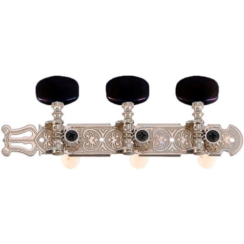 Clavijero Luthier Clásica JC214NK-A2B Niquelado Lira Palomilla Negra Clavijero Luthier Clásica JC214NK-A2B Niquelado Lira Palomilla Negra