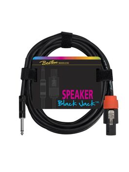 Cable Altavoz Boston Jack-Twist Negro 2x1.5mm 1m
