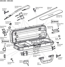 Recambio Funda de Repuesto Estuche Negro Violín Lutería Atlanta