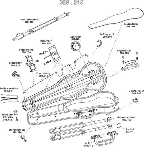 Recambio Repuesto de Cubierta Tamaño IV para Estuche de Viola con Forma Liuteria Maestro Recambio Repuesto de Cubierta Tamaño IV para Estuche de Viola con Forma Liuteria Maestro
