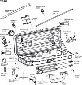 Recambio Estuche viola Jaeger Prestige Funda de repuesto Gewa Tex marrón GEWA Made in Germany