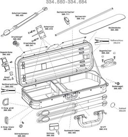 Recambio Estuche viola Strato Super Light Weight Repuesto manta protectora terciopelo gris GEWA Made in Germany