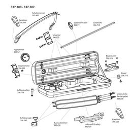 Recambio Estuches para violín JAEGER Prestige Asa para transporte, marrón